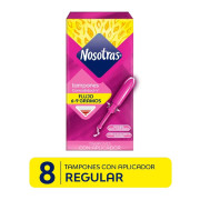 Tampón Regular con Aplicador Flujo Leve a Moderado 8 Unidades - NOSOTRAS - Precio desde $3.890