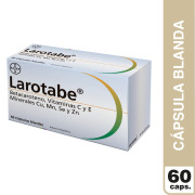 Larotabe Betacaroteno, Vitaminas C y E Minerales Cu, Mn, Se y  Zn 60 Cápsulas Blandas