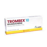 Trombex 10 Rivaroxabán 10 mg 10 Comprimidos Recubiertos