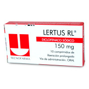 Lertus RL Diclofenaco Sodico 150 mg 10 Comprimidos de Liberación Prolongada