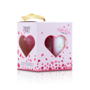Hearts Shower Gel 100 mL + Body Mist 50 mL + Esponja