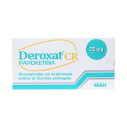 Deroxat CR Paroxetina 25 mg 30 Comprimidos