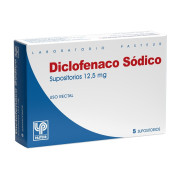Diclofenaco Diclofenaco Sodico 12,5 mg 5 Supositorios