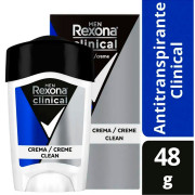 Clinical Desodorante Masculino Clean Crema En Barra 48 grs