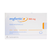Myfortic Ácido Micofenólico 360 mg 120 Comprimidos con Recubrimiento Entérico