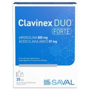Clavinex Duo Forte 800/57 Amoxicilina 57 mg/5mL Suspensión 35 mL
