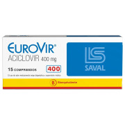 Eurovir (B) Aciclovir 400mg 15 Comprimidos