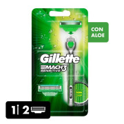 Mach 3 Sensitive Maquina de Afeitar Recargable con Acqua Grip +Repuesto x2