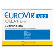 EuroVir Aciclovir 800mg 5 Comprimidos