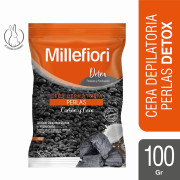 Millefiori Cera Depilatoria En Perlas Detox Carbón y Coco x 100 g