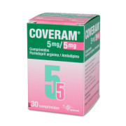 Coveram Perindopril Arginina 5 mg  Amlodipino 5 mg 30 Comprimidos
