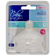 Nuby Repuesto Chupete Forma de Pezón Flujo Medio 3M + x2