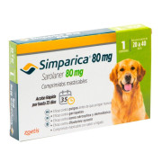 Simparica Saronaler 80 mg (20 a 40 kg) 1 Comprimido Masticable