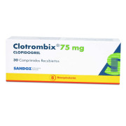 Clotrombix Clopidogrel 75 mg 30 Comprimidos Recubiertos