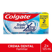 Pasta Dental Triple Accion 125 mL Pack 2 Unidades