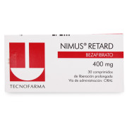 Nimus Retard Bezafibrato 400 mg 30 Comprimidos
