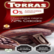 Chocolate Negro Con 72% Cacao 75 gr