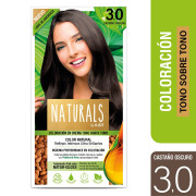 Naturals Coloración En Crema Tono Sobre Tono 3.0 Castaño Oscuro