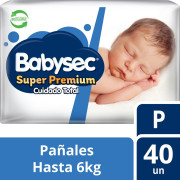 Super Premium Pañal Talla P (Hasta 6kg) 40 Unidades