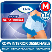 TENA PANTS ROPA INTERIOR DESECHABLE ULTRA PROTECT TALLA CHICO/MEDIANO X16