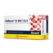 Valkem D Valsartán 80 mg Hidroclorotiazida 12,5 mg 30 Comprimidos Recubiertos