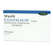 Conpremin Estrógenos Conjugados Naturales 0,3 mg  28 Grageas
