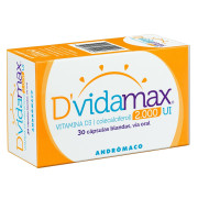 Dvidamax Vitamina D3 + Colecalciferol 2000Ui 30 Cápsulas Blandas