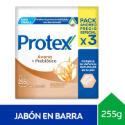 Pack Jabón en Barra Protex Avena 3x85gr