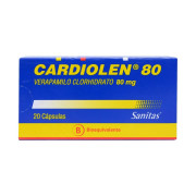 Cardiolen 80 Verapamilo Clorhidrato 80 mg 20 Cápsulas