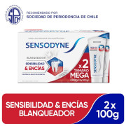 Pasta Dental Sensibilidad y Encias Blanqueadora 100Gr X2