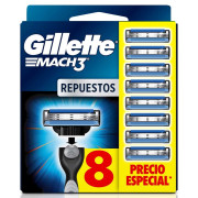 Repuesto Máquina Afeitar Mach3 8 Uds