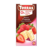 Chocolate Blanco Con Fresas Sin Azúcar 75g