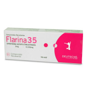 Flarina 35 Ciproterona Acetato 2 mg Etinilestradiol 0,035 mg 21 Comprimidos
