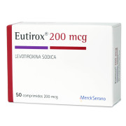 Eutirox 200 Levotiroxina 200 mcg 50 Comprimidos