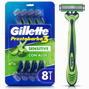 Prestobarba3 Sensitive Máquinas Para Afeitar Desechables 8 Unidades