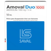 Amoval Amoxicilina 1000 mg/5ml Suspensión 50 mL