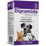 Dipramida Metoclopramida Clorhidrato Monohidrato 0,527% 20 mL Solución Oral Perros y Gatos