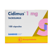 Cidimus Tacrolimus 1 mg 100 Cápsulas