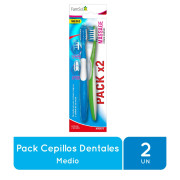 Cepillo Dental Adulto Medio x2
