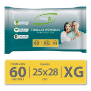 Toallas Húmedas Para Adultos Sin Tapa Tamaño Xg X60