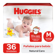 Natural Care Pañal Unisex Talla M Extra Care(5,5 a 9,5 Kg) 36 Un