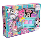 Set de Maquillaje Minnie, 2 Esmaltes + 1 Balsamo Labial + Paleta Brillos De Labios  + Collar