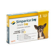 Simparica Saronaler 5 mg (1,3 a 2,5 kg) 3 Comprimidos Masticable