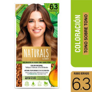 Naturals Coloración En Crema Tono Sobre Tono 6.3 Rubio Dorado