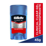 Clear Gel Desodorante Antitranspirante Pressure Defense 48 Hrs 45 grs
