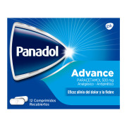 Panadol Advance (R) Paracetamol 500mg 12 Comprimidos Recubiertos