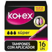 Tampón Evolution Super Con Aplicador Flujo Moderado a Intenso 16 Unidades