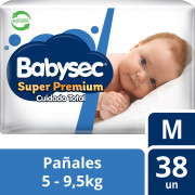 Babysec Pañal Super Premium M x 38 Unidades