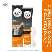Men Crema Depilatoria Torso y Cuerpo 3 Minutos Pieles Normales 200 mL + Espátula