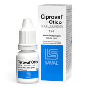 Ciproval Ciprofloxacino 0,3% Solución Otica 5 mL
